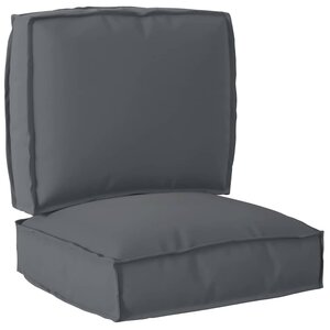 vidaXL Set de coussins de palette 2 Pièces Anthracite Tissu Oxford