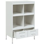 vidaXL Buffet haut blanc 68x39x101 5 cm acier