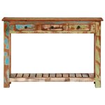 vidaXL Table console 110x30x76 cm Bois massif de récupération