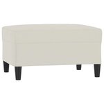 vidaXL Ensemble de canapés 3 Pièces avec coussins Crème Velours