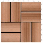 vidaXL Carreau de terrasse 22 Pièces Marron 30 x 30 cm WPC