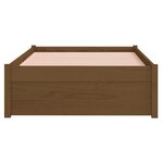 vidaXL Cadre de lit sans matelas marron miel bois massif 75x190 cm