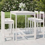 vidaXL Ensemble de bar de jardin 5 Pièces blanc bois massif de pin