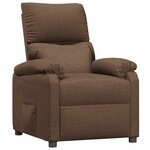 vidaXL Fauteuil inclinable Marron Tissu