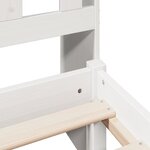 vidaXL Lit bibliothèque sans matelas blanc 135x190 cm bois pin massif