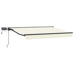 vidaXL Cadre de store manuel avec LEDs Crème et Anthracite 3 x 2 5 m