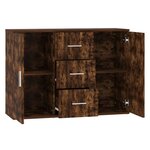 vidaXL Buffet Chêne fumé 91x29 5x65 cm Bois d'ingénierie
