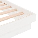 vidaXL Cadre de lit Blanc Bois massif 75x190 cm Petit simple
