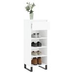 vidaXL Armoire à chaussures Blanc brillant 40x36x105cm Bois ingénierie