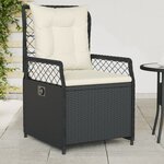 vidaXL Chaises inclinables de jardin lot de 2 noir résine tressée