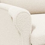 vidaXL fauteuil Crème 76 x 94 x 102 cm tissu