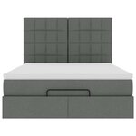 VidaXL Cadre de lit ottoman avec matelas gris foncé 140x200 cm tissu