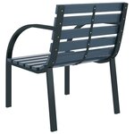 vidaXL Chaises de jardin lot de 2 Gris Bois