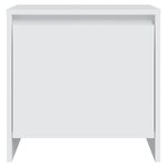 vidaXL Table de chevet blanc 45x34x44 5 cm bois d’ingénierie