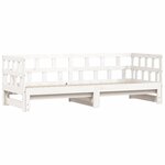 vidaXL Lit de jour avec lit gigogne blanc 80x200 cm bois de pin massif