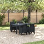 vidaXL Ensemble salle à manger jardin 5 pièces Anthracite Poly Rattan