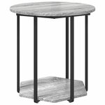 vidaXL Ensemble de tables d'appoint 2 Pièces Gris sonoma et Noir