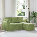 vidaXL Canapé Vert clair 198 x 134 x 80 cm Velours