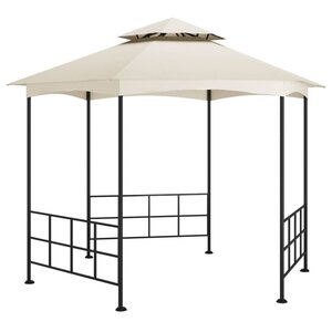 vidaXL Belvédère avec parois 3 1x2 7 m Crème