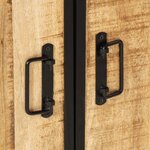 vidaXL Ensemble de meubles salle de bain 2 Pièces fer et bois de manguier