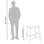 VidaXL Chaises de bar 2 Pièces blanc bois massif d'hévéa