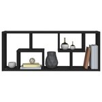vidaXL Étagère murale Noir 36x16x90 cm Bois d'ingénierie