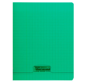 Cahier piqué POLYPRO 24x32 cm 48p séyès 90g Vert CALLIGRAPHE