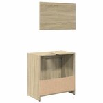 vidaXL Ensemble de meubles de salle de bain 2 Pièces chêne sonoma