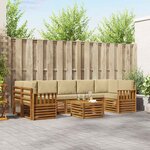vidaXL Ensemble de canapés d'extérieur 8 Pièces Naturel et Beige