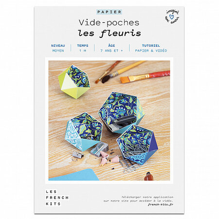 FRENCH KITS-French'Kits - Vide Poches - Les fleuris-Kit créatif fabriqué avec amour en France