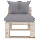 Vidaxl salon de jardin palette 5 pièces avec coussins bois de pin