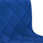 vidaXL Chaises pivotantes à manger lot de 2 bleu velours