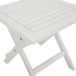 vidaXL Chaise longue avec table blanc bois massif d'acacia