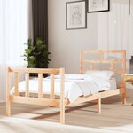 vidaXL Cadre de lit sans matelas bois massif 90x200 cm
