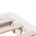 vidaXL Cadre de lit Blanc Bois massif 120 x 190 cm Durable Solide