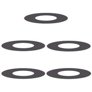 vidaXL Pots en plastique Noir Plastique Moyen Empilable