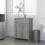 vidaXL Armoire de bain Sonoma gris 60x33x80 cm Bois d'ingénierie