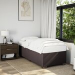 vidaXL Cadre de lit Marron foncé 80x200 cm Tissu