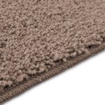 Tapis de bain U en forme de U Marron 50x50 cm en Polypropylène Antidérapant