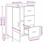 vidaXL Buffet avec tiroir Chêne artisanal 69 5 x 34 x 90 cm