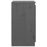 vidaXL Armoire latérale gris 60x36x65 cm bois de pin massif
