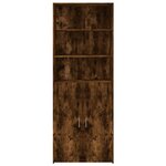 vidaXL Buffet haut chêne fumé 80x42 5x185 cm bois d'ingénierie
