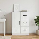 vidaXL Buffet Blanc 66 x 34 5 x 87 cm Bois d'ingénierie