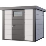 Abri de jardin moderne en acier porte simple 5 7 m² eleganto 2424
