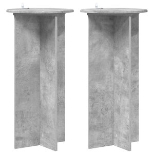vidaXL Support de Plante 2 Pièces Gris béton 40 x 40 x 80 cm