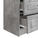 vidaXL Cabinet de chevet avec tiroir Gris béton 62 x 34 5 x 44 5 cm