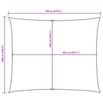 vidaXL Voile de parasol tissu oxford rectangulaire 6x7 m vert foncé