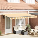 vidaXL Auvent Rétractable Jaune et orange et blanc