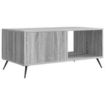vidaXL Table basse Sonoma gris 90 x 50 x 40 cm Bois d'ingénierie