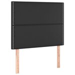 vidaXL Sommier à lattes de lit avec matelas et LED Noir 90x200 cm